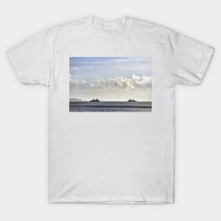 The ferries Bute and Argyle about to pass each other, Firth of Clyde, Scotland T-Shirt